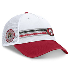 San Francisco 49ers Flawless Stripe Adjustable Hat - White/Scarlet - Fanatics
