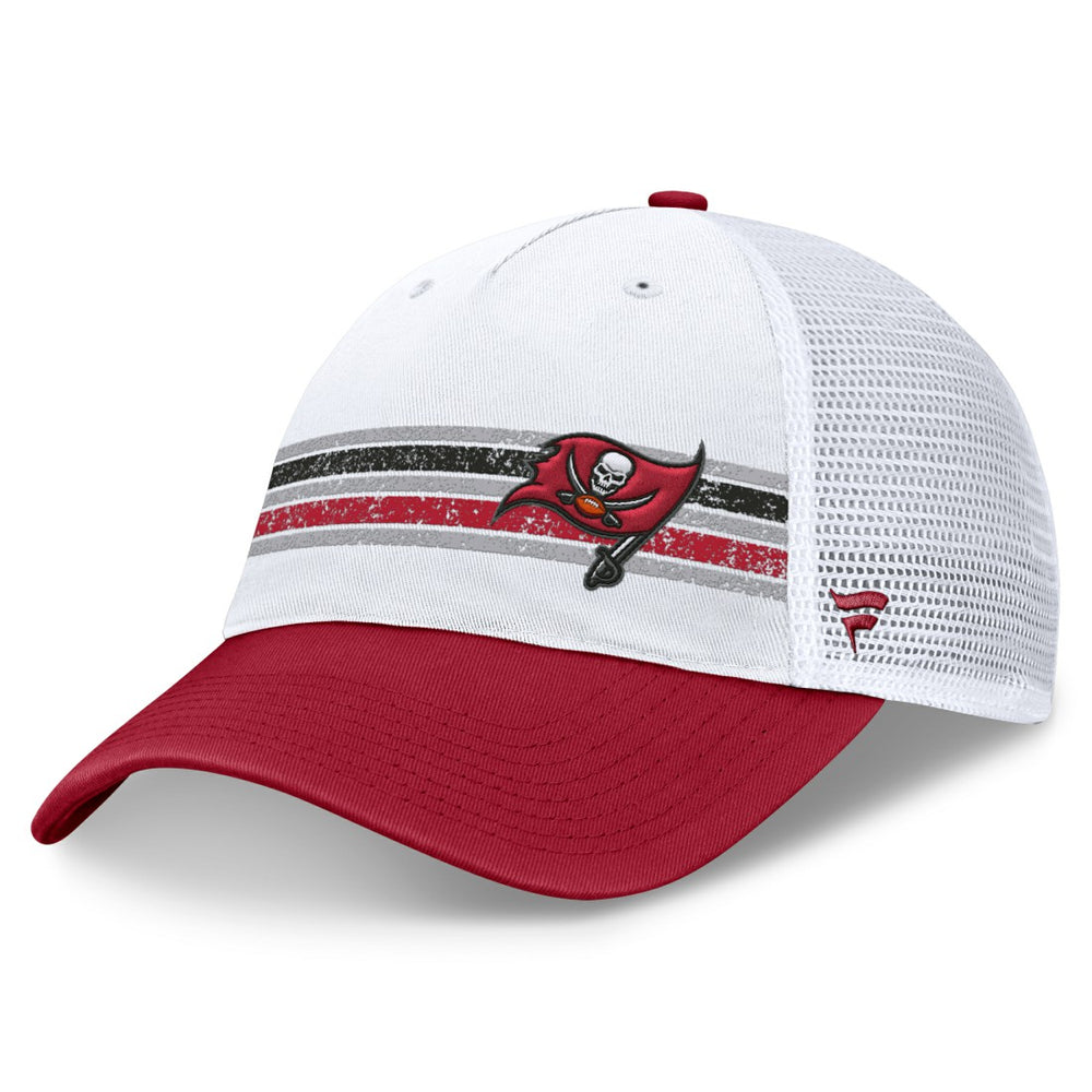 Tampa Bay Buccaneers Flawless Stripe Adjustable Hat - White/Red - Fanatics