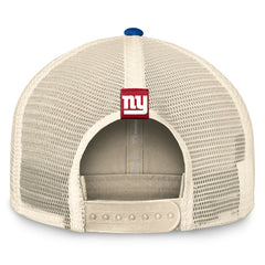 New York Giants Diamond Stripe Trucker Adjustable Hat - Natural/Royal - Fanatics