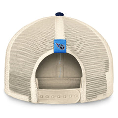 Tennessee Titans Diamond Stripe Trucker Adjustable Hat - Natural/Navy - Fanatics