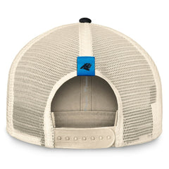 Carolina Panthers Diamond Stripe Trucker Adjustable Hat - Natural/Black - Fanatics