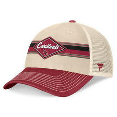 Arizona Cardinals Diamond Stripe Trucker Adjustable Hat - Natural/Cardinal - Fanatics