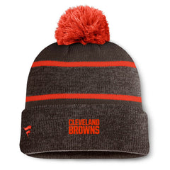 Cleveland Browns Holding Cuffed Knit Hat with Pom - Brown - Fanatics