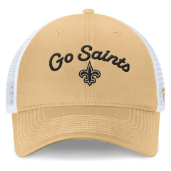 New Orleans Saints Women's Slogan Trucker Adjustable Hat - Gold - Fanatics