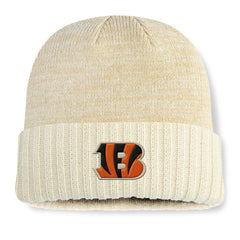 Cincinnati Bengals Block Cuffed Knit Hat - Cream - Fanatics