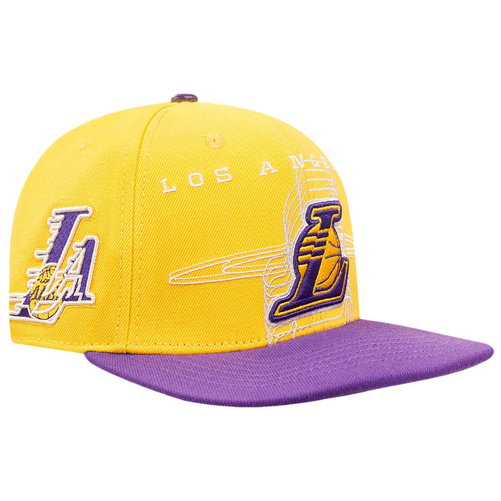 Los Angeles Lakers Pro Standard Logo Morph Snapback Hat Gold/Purple