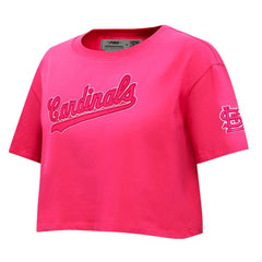 St. Louis Cardinals Pro Standard Women's Triple Pink Boxy Cropped T-Shirt Near Me