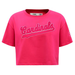 St. Louis Cardinals Pro Standard Women's Triple Pink Boxy Cropped T-Shirt Near Me