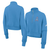 Tennessee Titans Women's Rewind Phoenix Half-Zip Sweatshirt - Light Blue - Nike