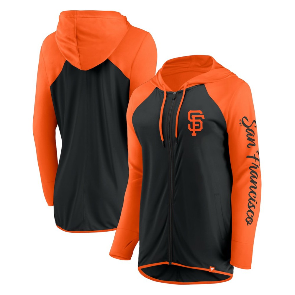 San Francisco Giants Fanatics Women's Script Sleeve Full-Zip Hoodie Outlet