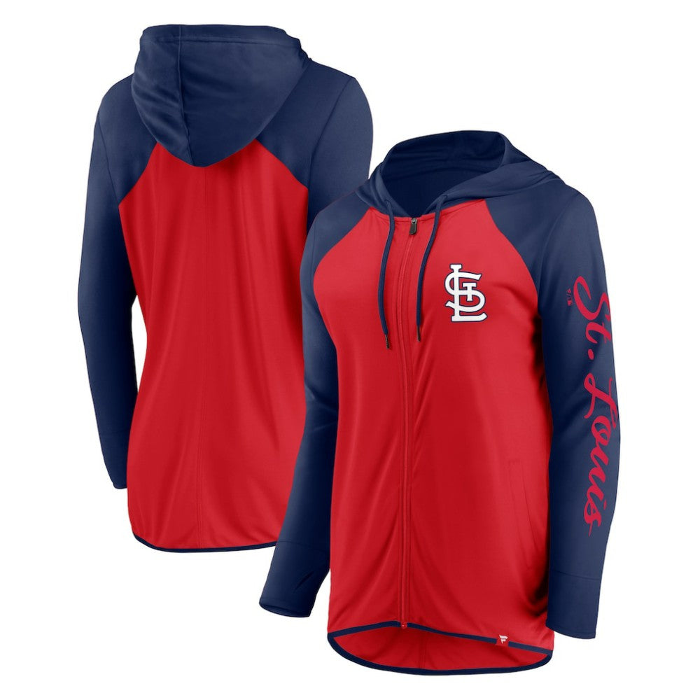 St. Louis Cardinals Fanatics Women's Script Sleeve Full-Zip Hoodie Online