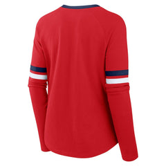 St. Louis Cardinals Fanatics Women's Won & Done Raglan Lace-Up Long Sleeve T-Shirt for sale