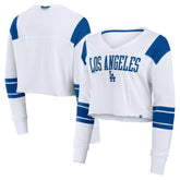 Los Angeles Dodgers Fanatics Women's Stretch Cropped Fashion Long Sleeve T-Shirt for sale