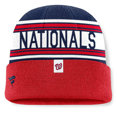 Washington Nationals Fanatics Fundamental Team Stripe Cuffed Knit Hat Online