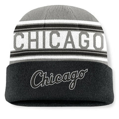 Chicago White Sox Fanatics Fundamental Team Stripe Cuffed Knit Hat Near Me