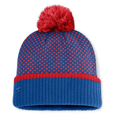 Chicago Cubs Fanatics Women's Fundamental Jacquard Cuffed Knit Hat with Pom Online