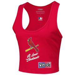 St. Louis Cardinals Pro Standard Women's Fast Lane Fitted Tri-Blend Cropped Tank Top Online