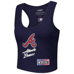 Atlanta Braves Pro Standard Women's Fast Lane Fitted Tri-Blend Cropped Tank Top Online