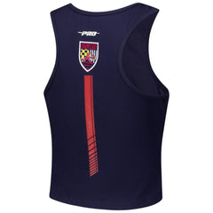 Atlanta Braves Pro Standard Women's Fast Lane Fitted Tri-Blend Cropped Tank Top Online