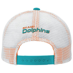Miami Dolphins Youth Core Lockup Trucker Adjustable Hat - Aqua - NFL