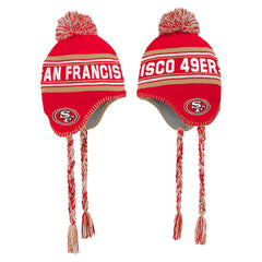 San Francisco 49ers Preschool Jacquard Tassel Knit Hat with Pom - Scarlet - NFL