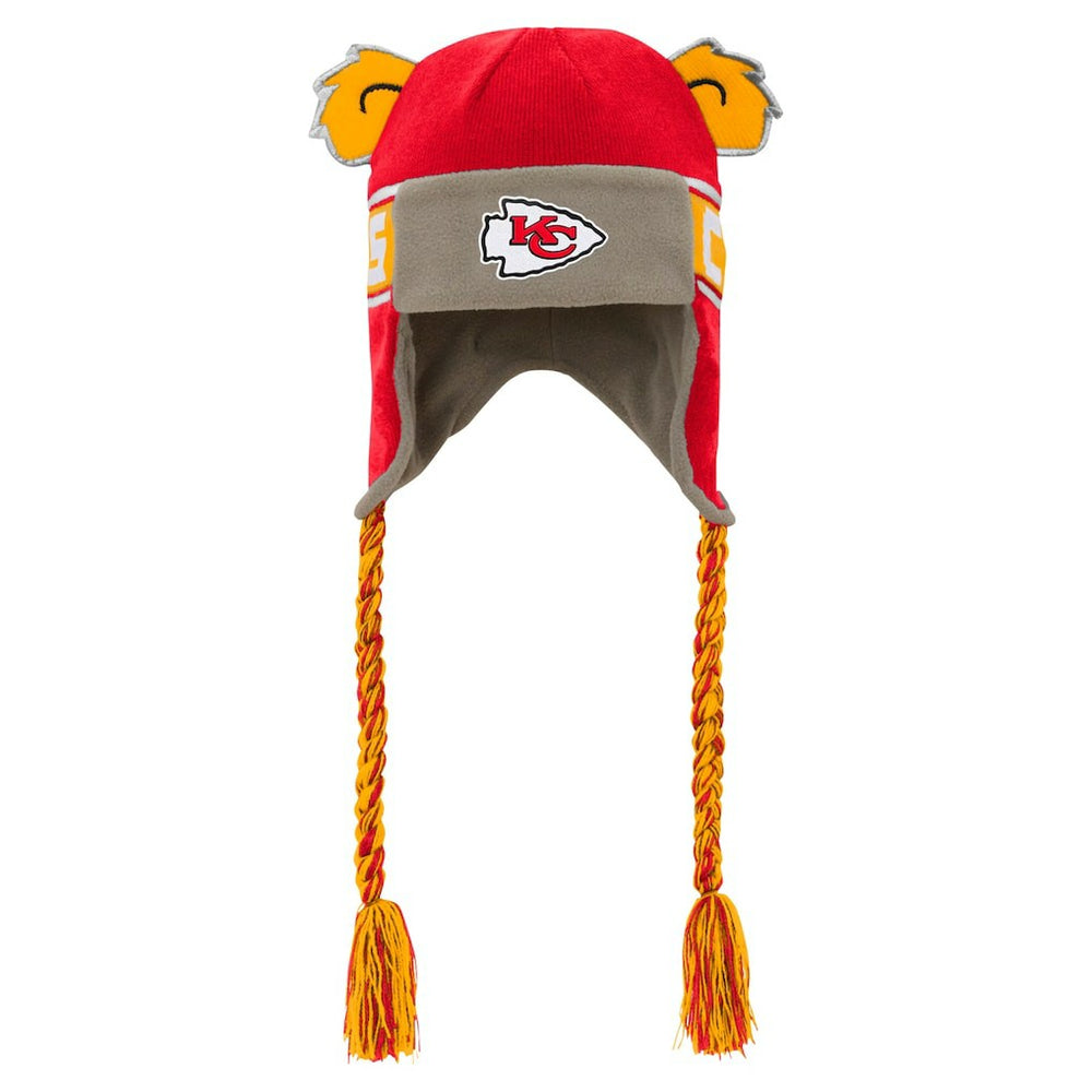Kansas City Chiefs Youth Wordmark Ears Trooper Knit Hat - Red - NFL