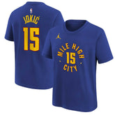 Nikola Jokic Denver Nuggets Jordan Brand Youth Statement Edition Name & Number T-Shirt Blue