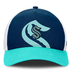 Seattle Kraken Fanatics Authentic Pro A-Frame Rink Adjustable Hat - Deep Sea Blue/Light Blue | Fanatics discount