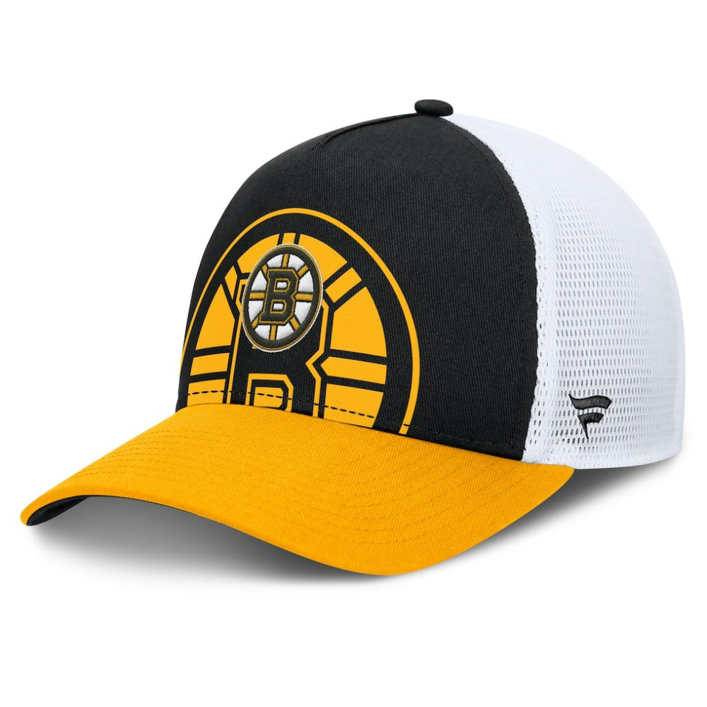Boston Bruins Fanatics Authentic Pro A-Frame Rink Adjustable Hat - Black/Gold | Fanatics Clearance