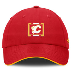 Calgary Flames Fanatics Authentic Pro Ripstop Adjustable Hat - Red/Gold | Fanatics Lifestyle