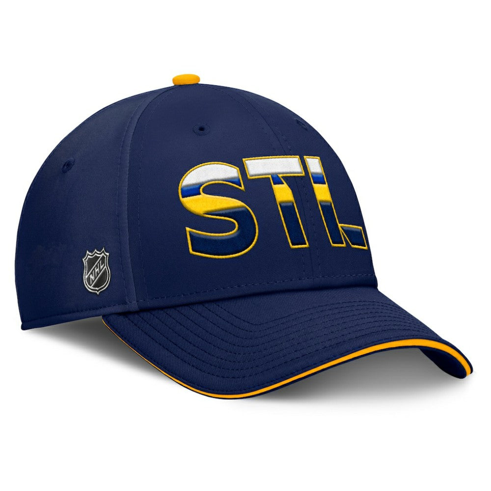 St. Louis Blues Fanatics Authentic Pro Rink Team Code Flex Hat - Navy/Gold | Fanatics discount