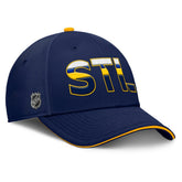 St. Louis Blues Fanatics Authentic Pro Rink Team Code Flex Hat - Navy/Gold | Fanatics discount