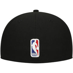 New Era Philadelphia 76ers Blackout Shadow Logo 59FIFTY Fitted Hat Black