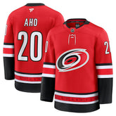 Sebastian Aho Carolina Hurricanes Fanatics Alternate Premium Jersey - Red | Fanatics Lifestyle