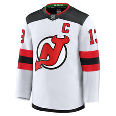 Nico Hischier New Jersey Devils Fanatics Away Premium Jersey - White | Fanatics on sale