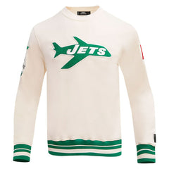 New York Jets Pro Standard Retro Classics Fleece Pullover Sweatshirt - Cream - NFL