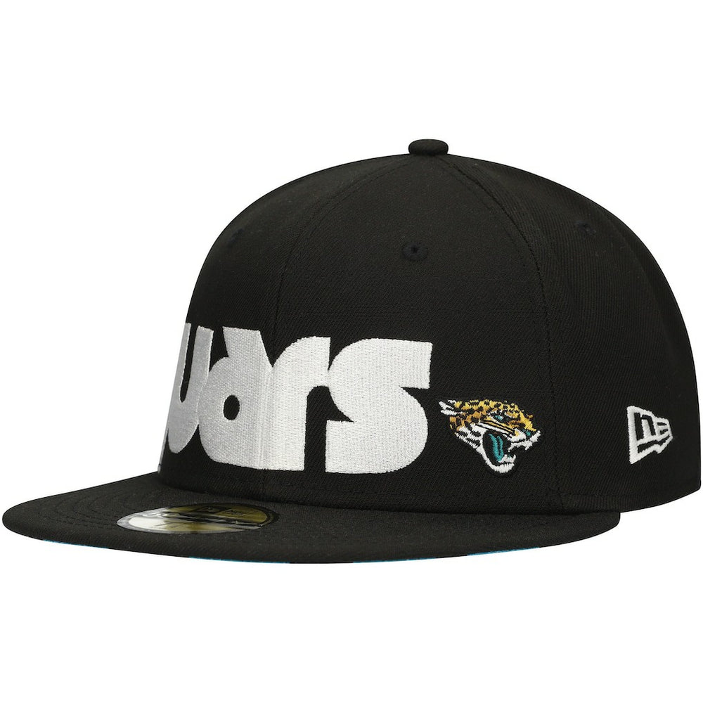 Jacksonville Jaguars New Era Checkered Undervisor 59FIFTY Fitted Hat - Black - NFL