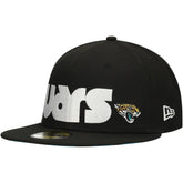 Jacksonville Jaguars New Era Checkered Undervisor 59FIFTY Fitted Hat - Black - NFL