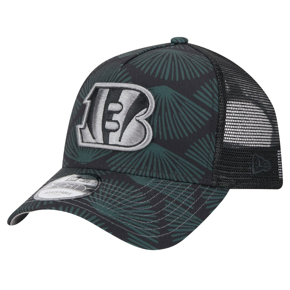 Cincinnati Bengals New Era Agave Trucker 9FORTY Adjustable Hat - Black - NFL