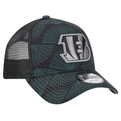 Cincinnati Bengals New Era Agave Trucker 9FORTY Adjustable Hat - Black - NFL