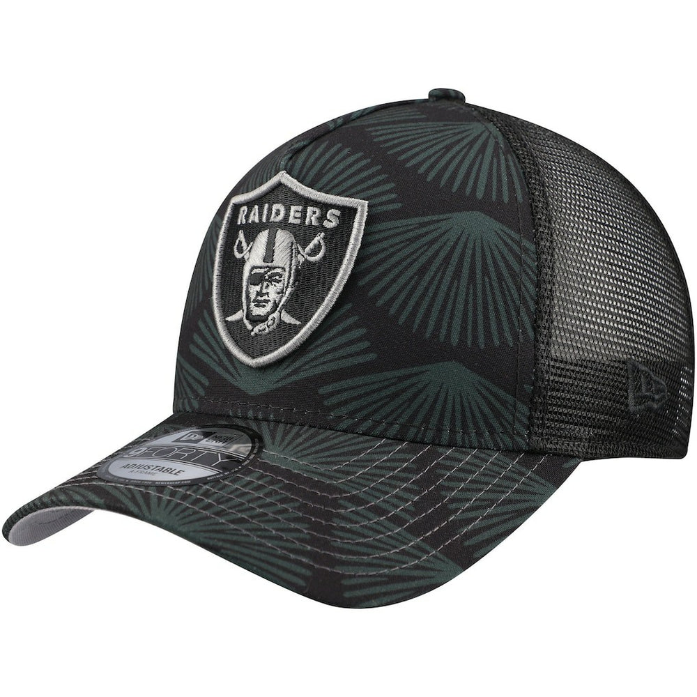 Las Vegas Raiders New Era Agave Trucker 9FORTY Adjustable Hat - Black - NFL
