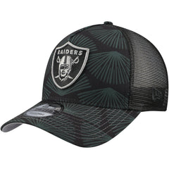 Las Vegas Raiders New Era Agave Trucker 9FORTY Adjustable Hat - Black - NFL
