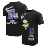 Justin Jefferson Minnesota Vikings Pro Standard Fast Lane Name & Number Player T-Shirt - Black - NFL