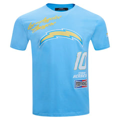 Justin Herbert Los Angeles Chargers Pro Standard Fast Lane Name & Number Player T-Shirt - Powder Blue - NFL