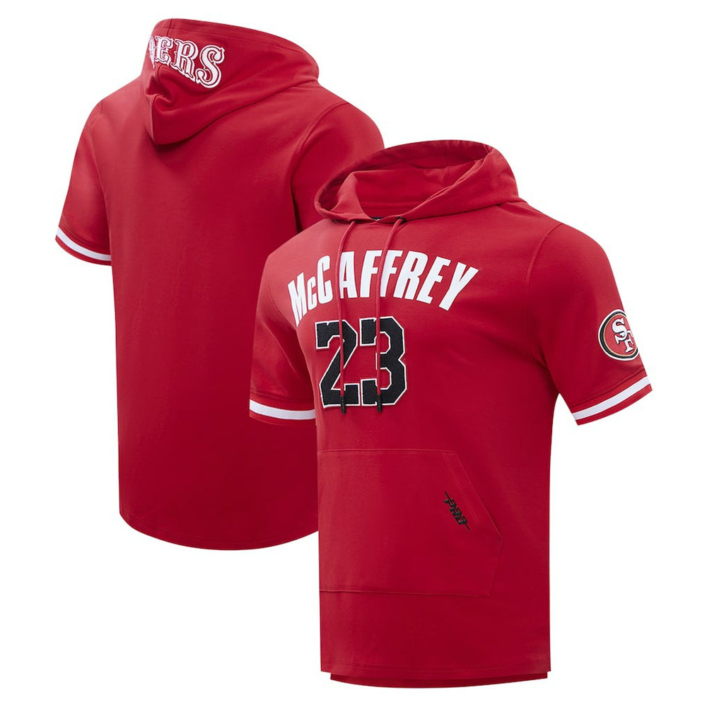 Christian McCaffrey San Francisco 49ers Pro Standard Player Name & Number Hoodie T-Shirt - Scarlet - NFL