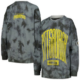 Pittsburgh Pirates The Wild Collective Women's Overdyed Pullover Sweatshirt for sale