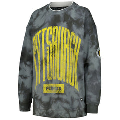 Pittsburgh Pirates The Wild Collective Women's Overdyed Pullover Sweatshirt for sale