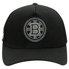 Boston Bruins Pro Standard Paint the City Pinch Front Snapback Hat - Black | NHL Clearance