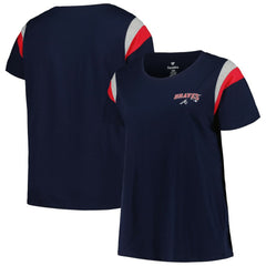Atlanta Braves Profile Women's Plus Size Scoop Neck T-Shirt Outlet