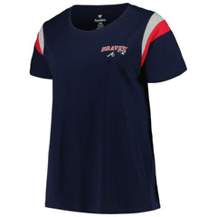 Atlanta Braves Profile Women's Plus Size Scoop Neck T-Shirt Outlet